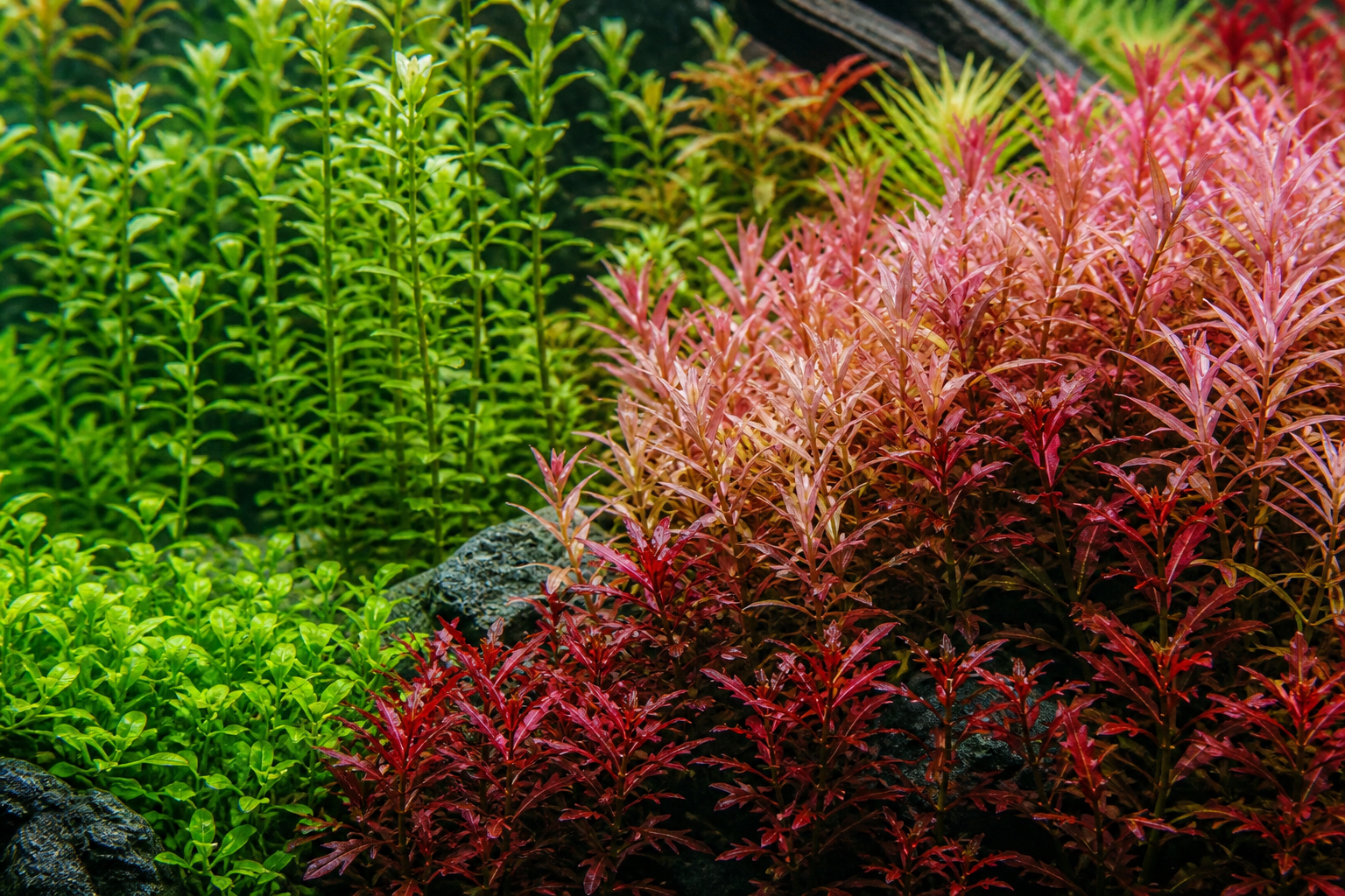 色彩层次：红蝴蝶从深红到粉色的渐变过渡