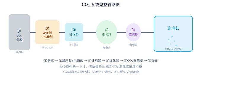 图：CO₂ 系统完整管路结构图